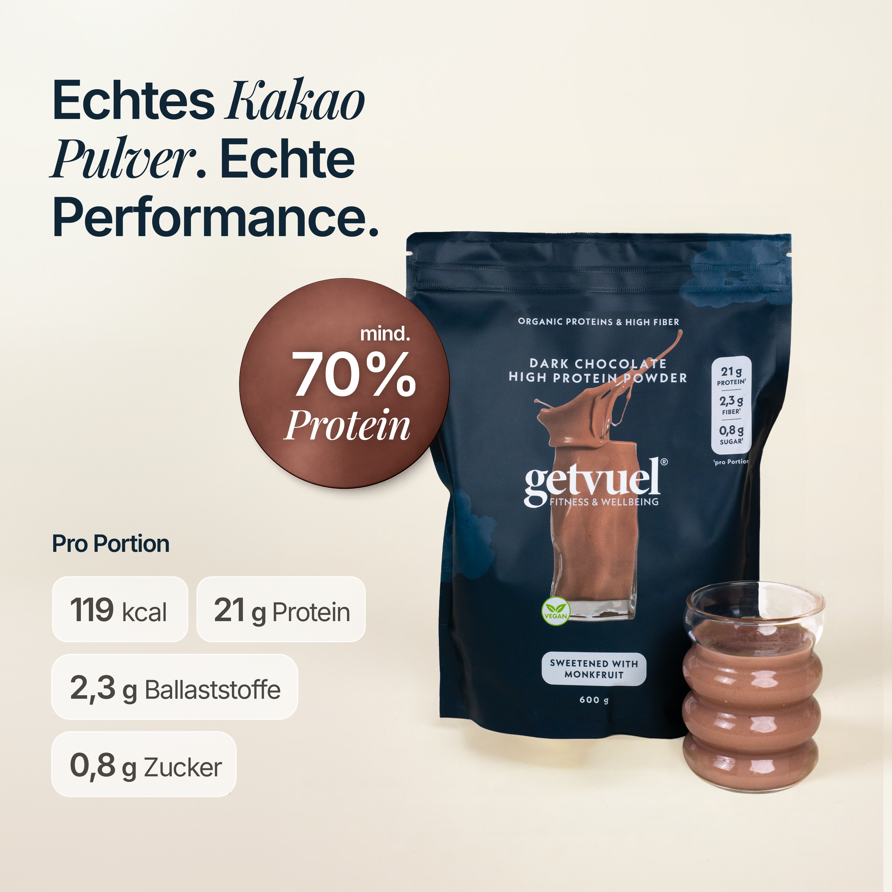 Bio - Dark Chocolate High Protein Powder Sachet