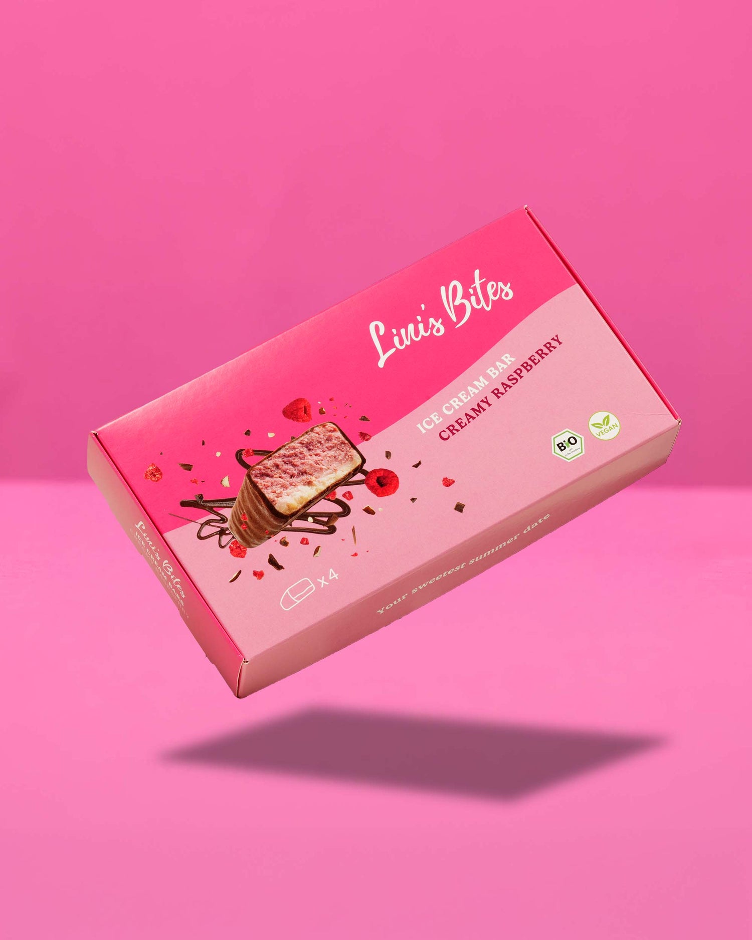Organic Ice Cream Bars - Creamy Raspberry (Box of 4)