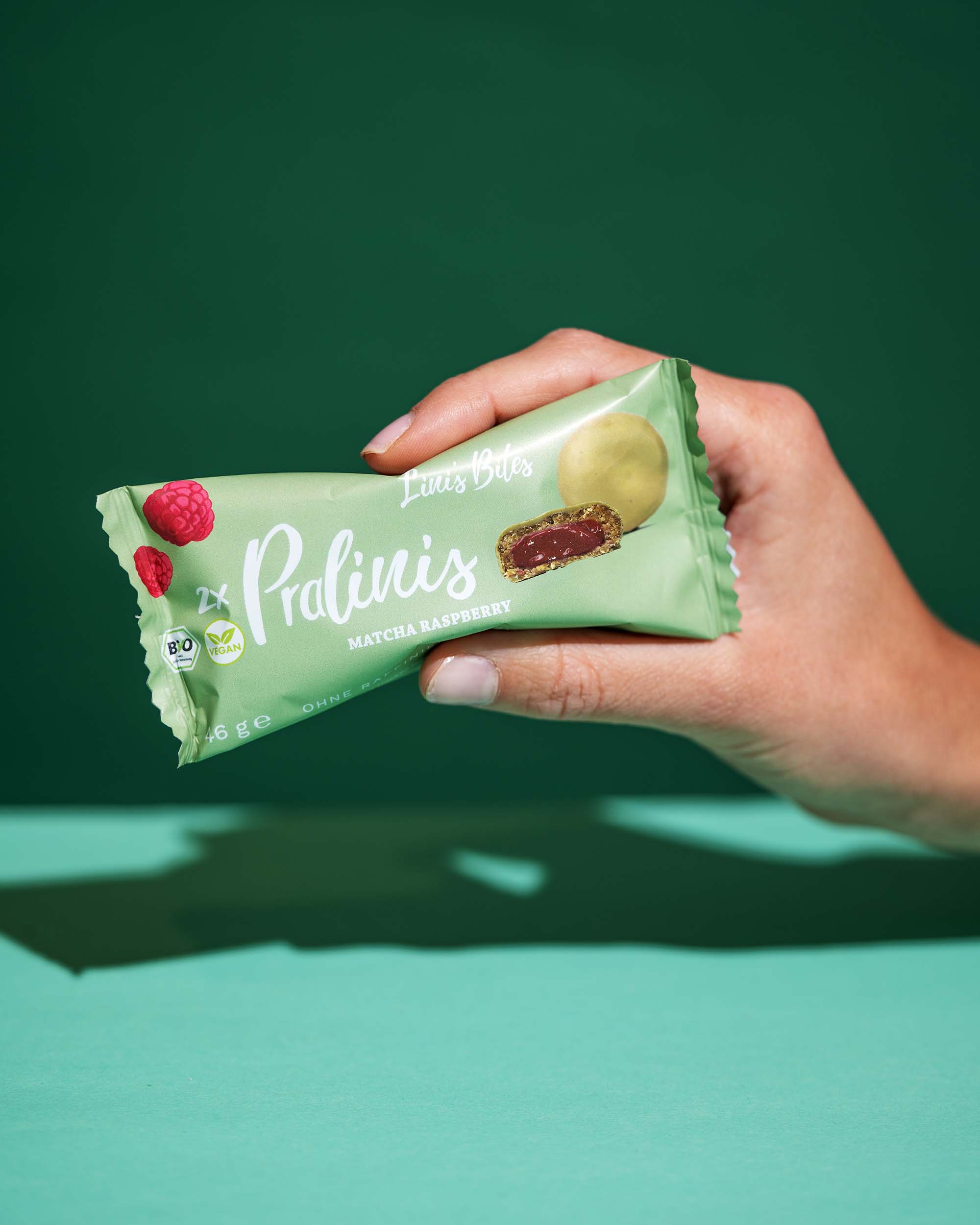 Bio Pralinis Matcha Raspberry (12er Box)