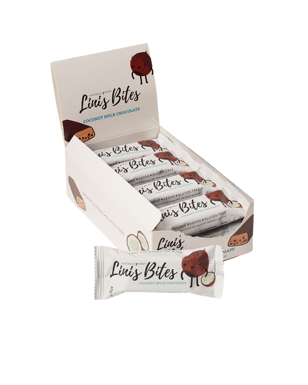 Tablette de Chocolat Noix de Coco Mylk - Biologique (Boîte de 12)