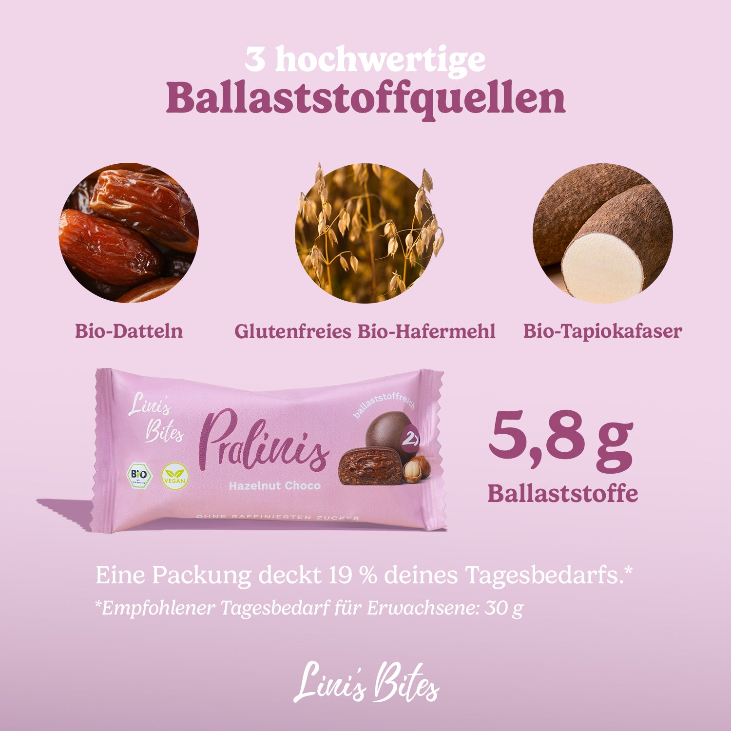 Pralinis Nocciola e Cioccolato - Bio (Scatola da 12)