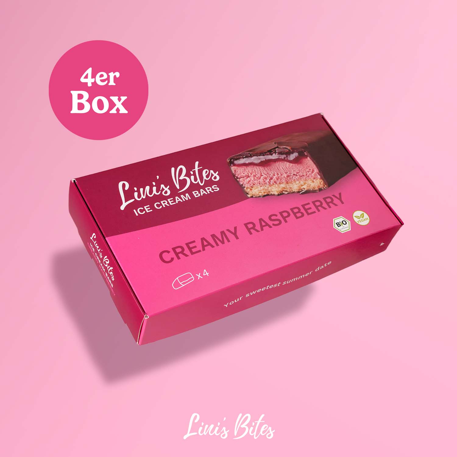 Bio Ice Cream Bars Creamy Raspberry (4er Box)