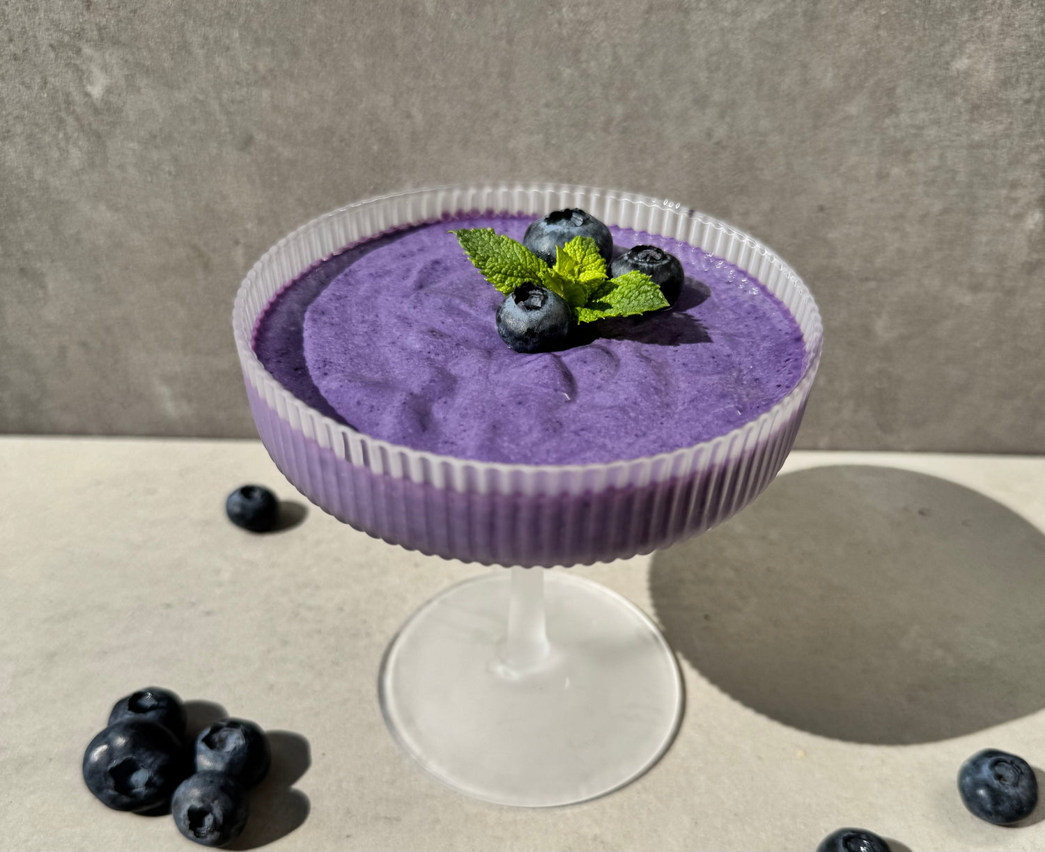 Blaubeer-Mousse