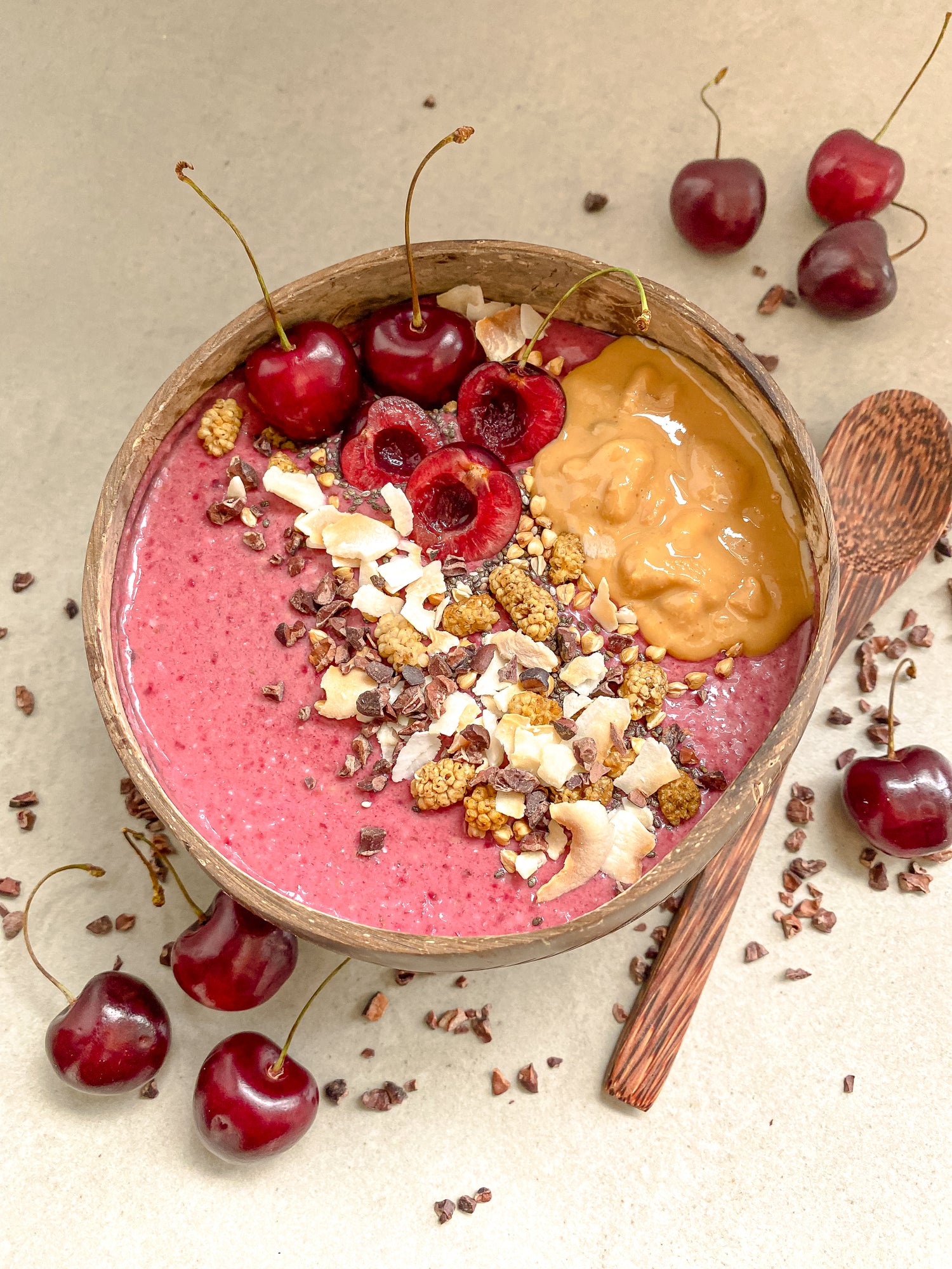 Peanut Butter Cherry Smoothie Bowl