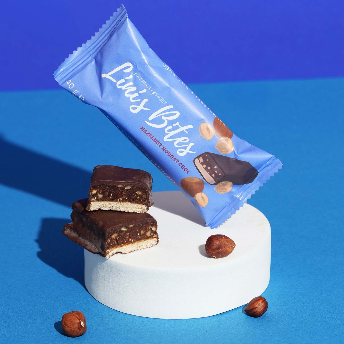 Hazelnoot Nougat Choc Bar - Biologisch (Doos van 12)