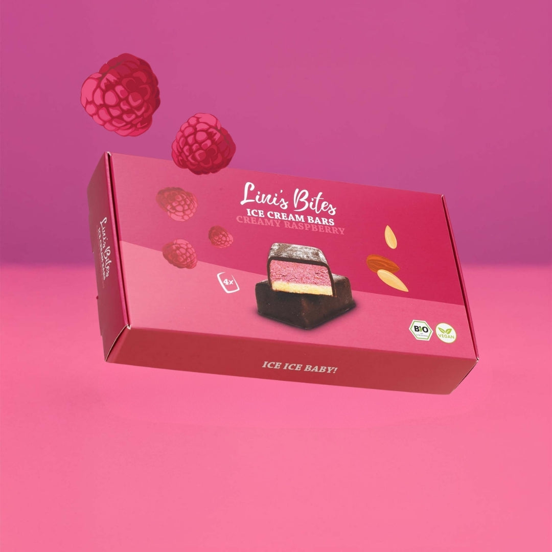 Organic Ice Cream Bars - Creamy Raspberry (Box of 4)
