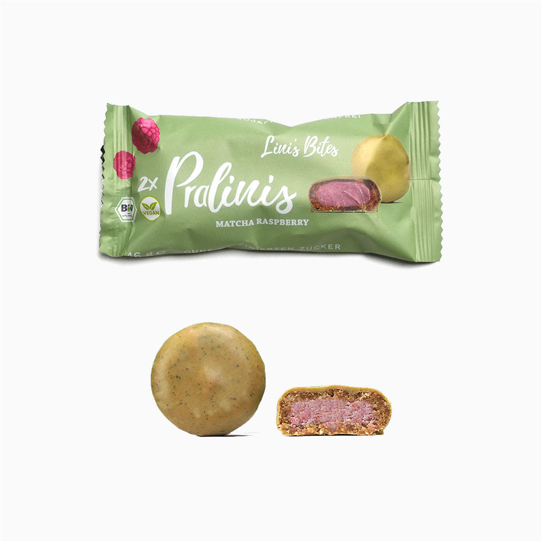 Bio Pralinis Matcha Raspberry (12er Box)