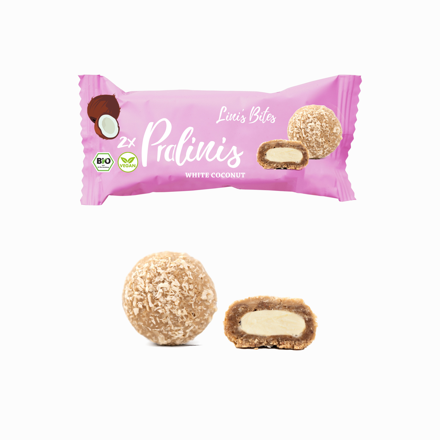 Bio Pralinis White Coconut (12er Box)