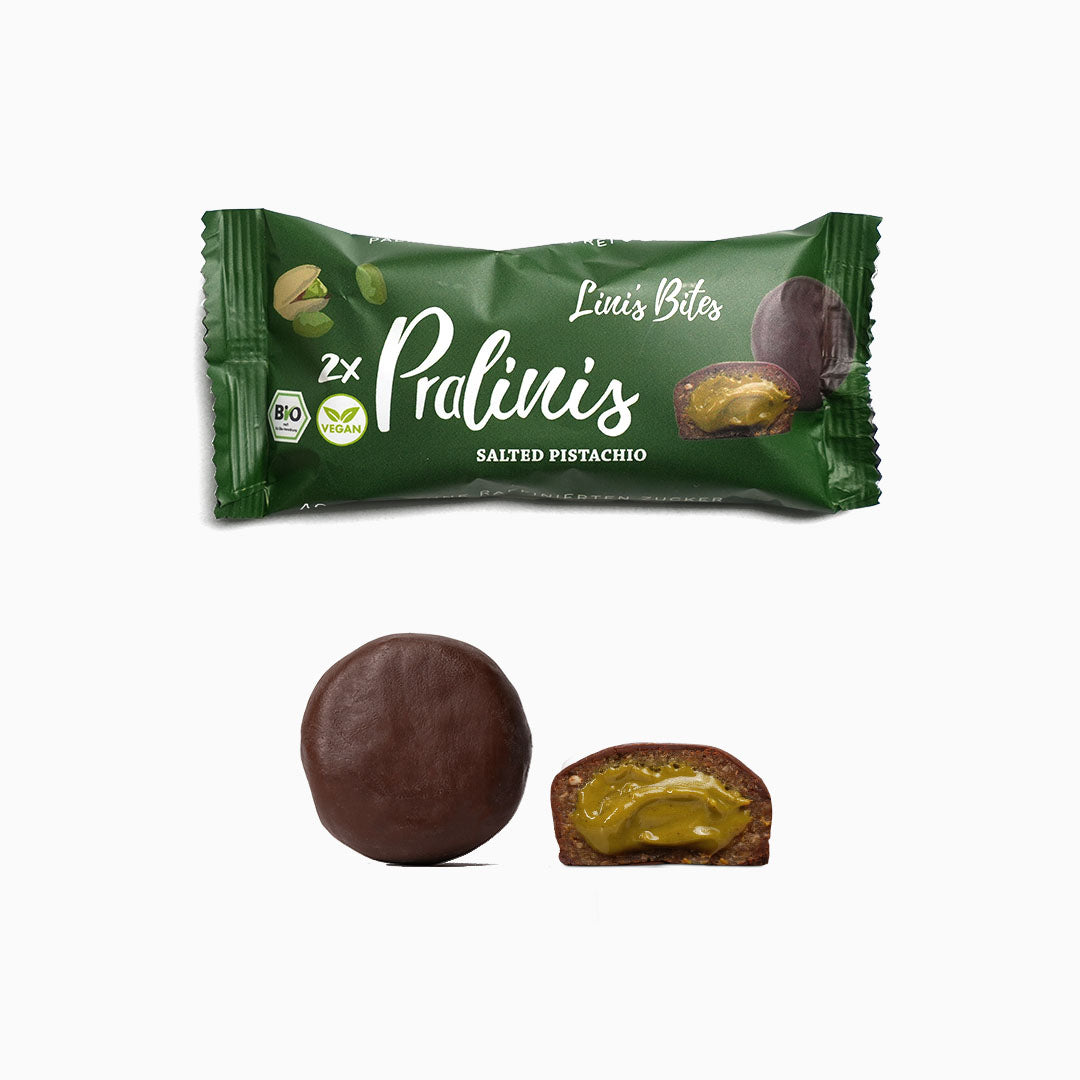 Organic Pralinis Salted Pistachio (box of 12)