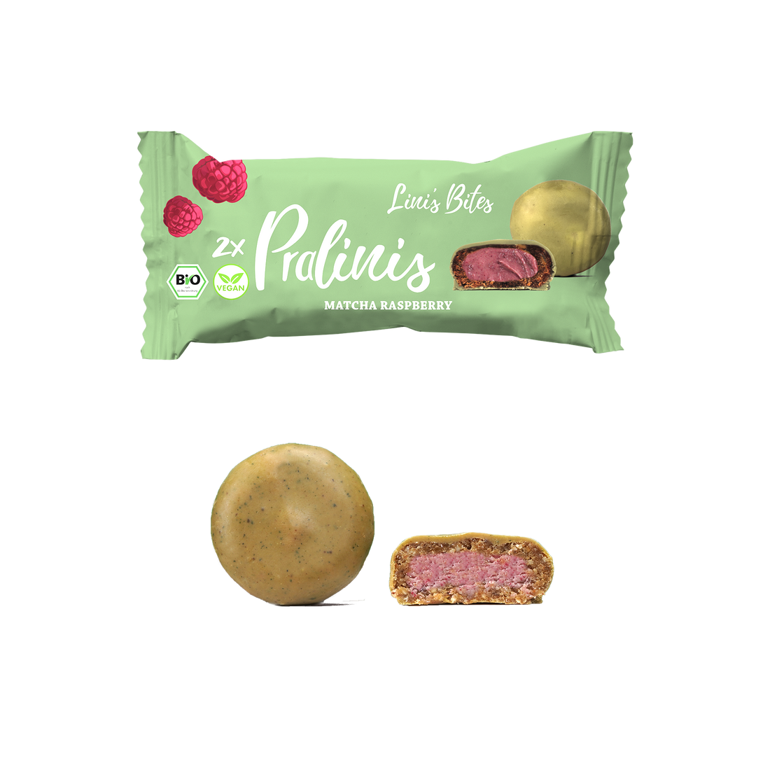 Bio Pralinis Matcha Raspberry (12er Box)