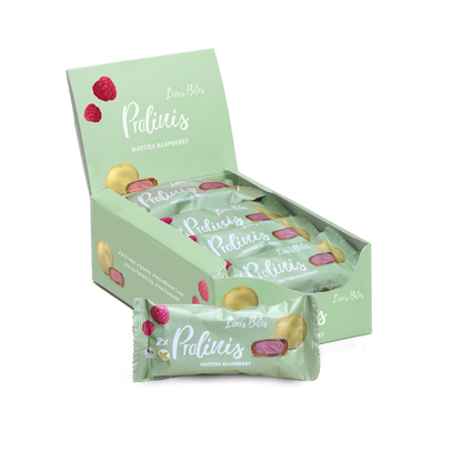 Organic Pralinis Matcha Raspberry (box of 12)