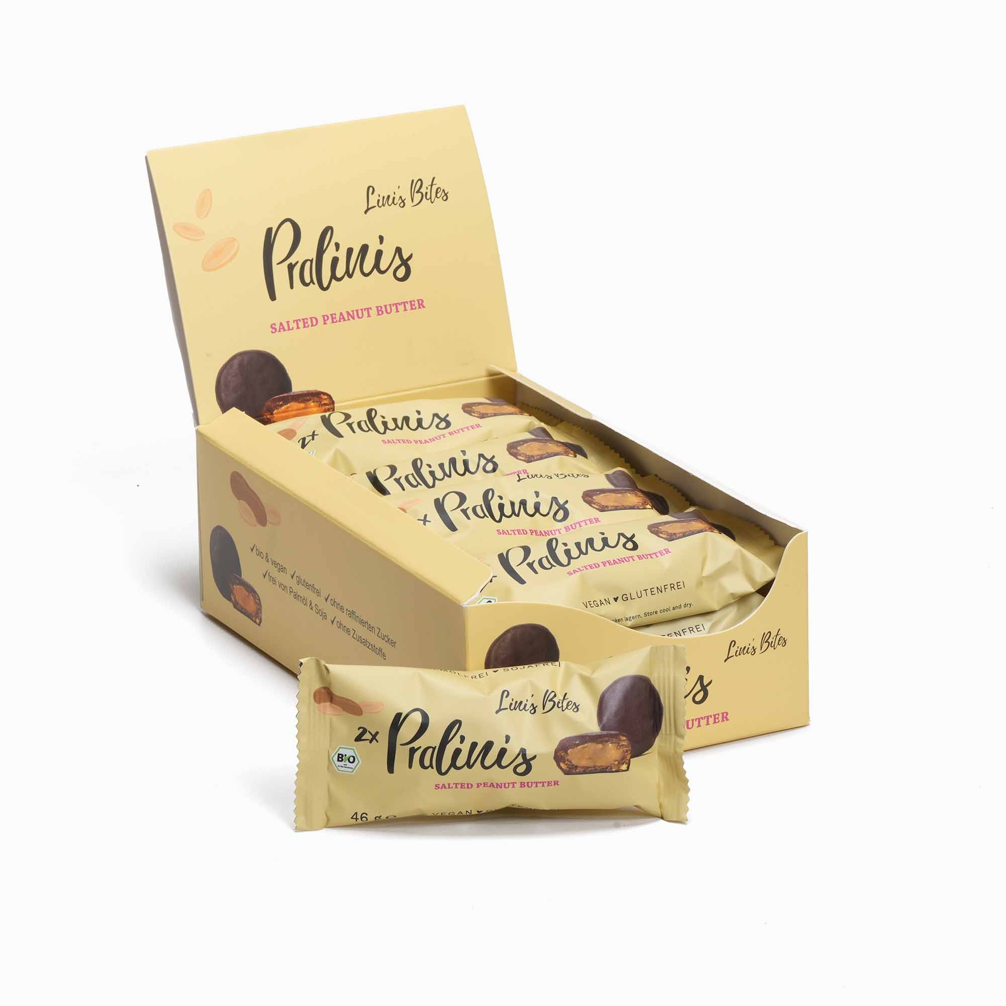 Salted Peanut Butter Pralinis - Organic (Box of 12)