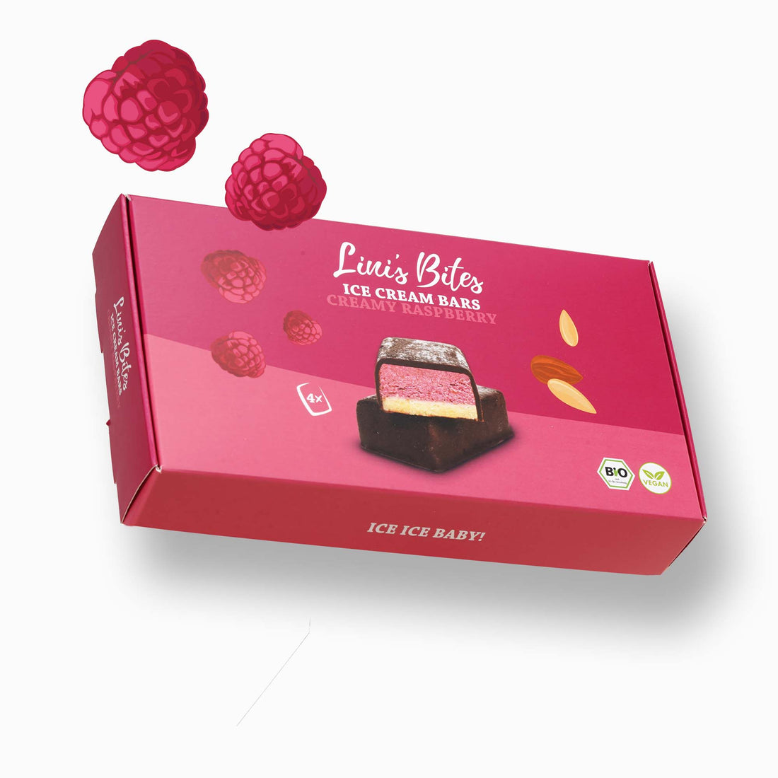 Bio Ice Cream Bars - Creamy Raspberry (4er Box)
