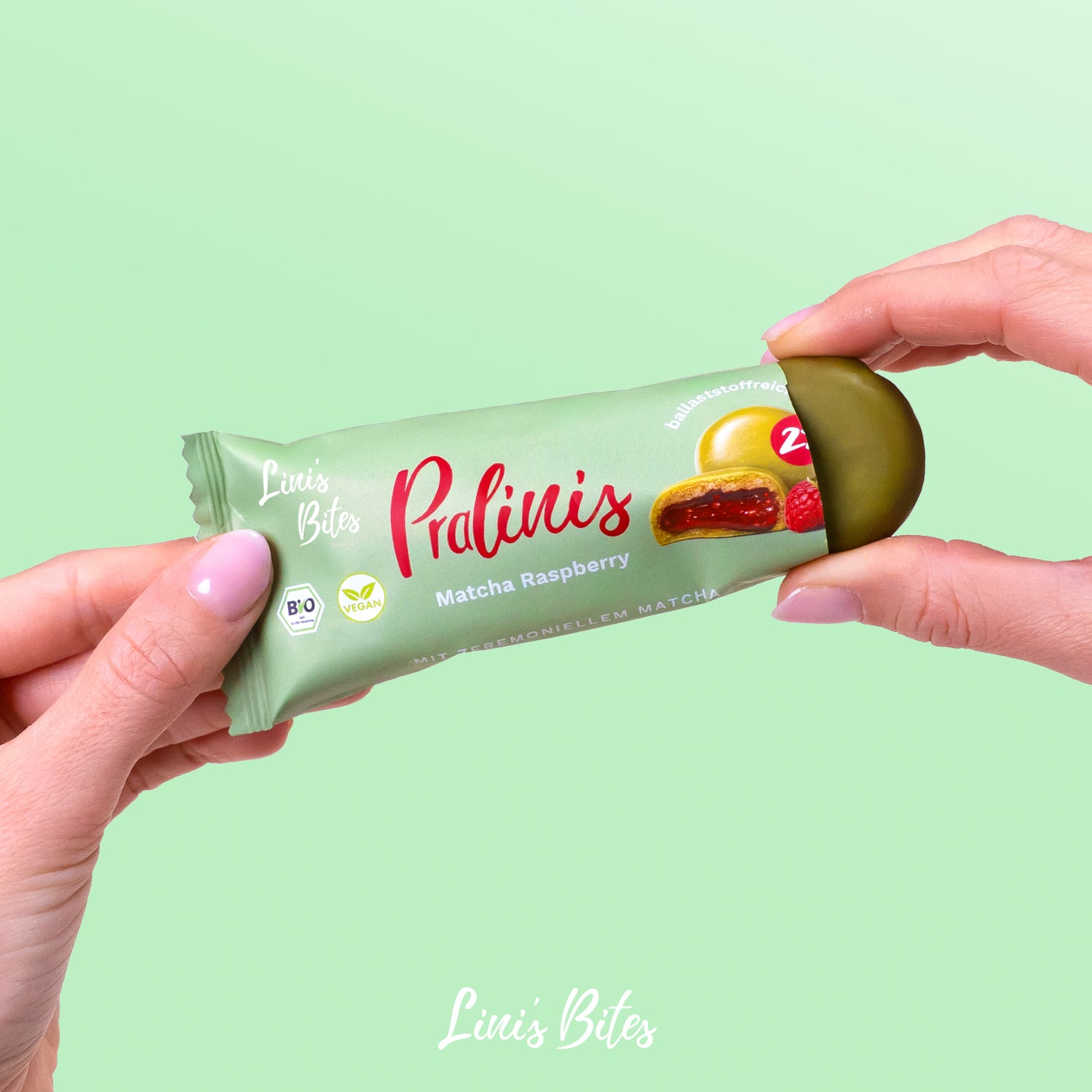 Bio Pralinis Matcha Raspberry 2.0 (12er Box)