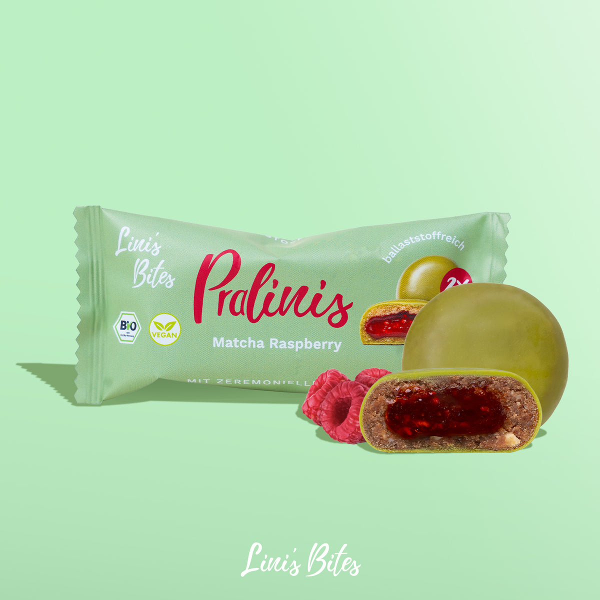 Bio Pralinis Matcha Raspberry (12er Box)