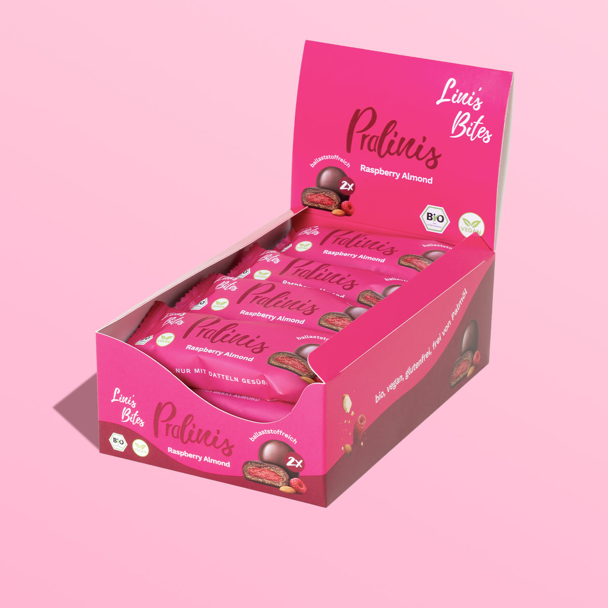 Bio Pralinis Raspberry Almond (12er Box)