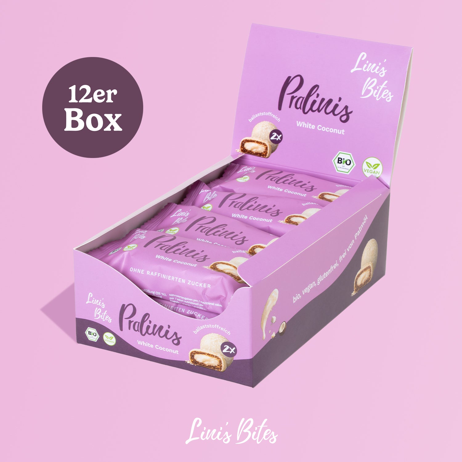 Bio Pralinis White Coconut (12er Box)
