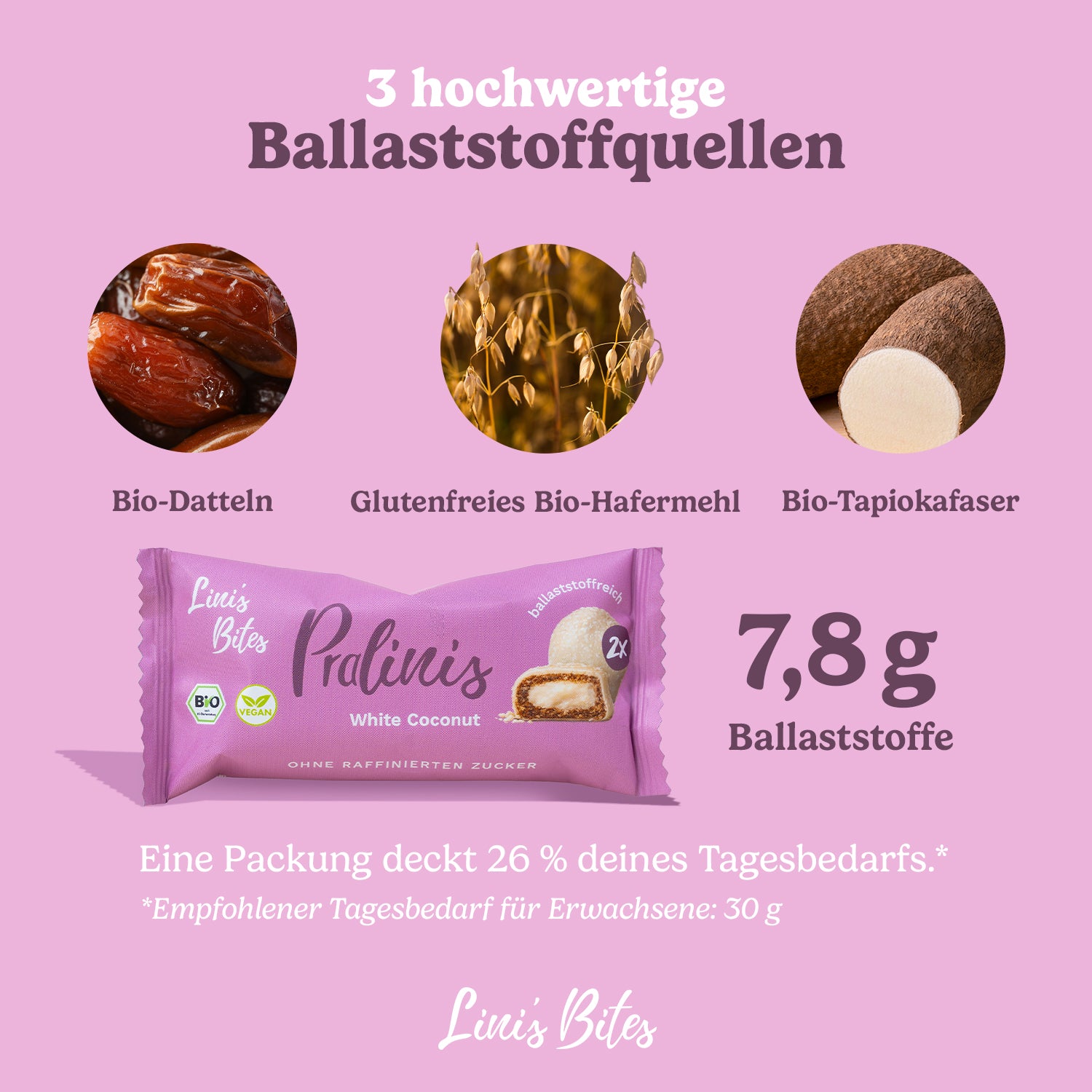 Bio Pralinis White Coconut (12er Box)