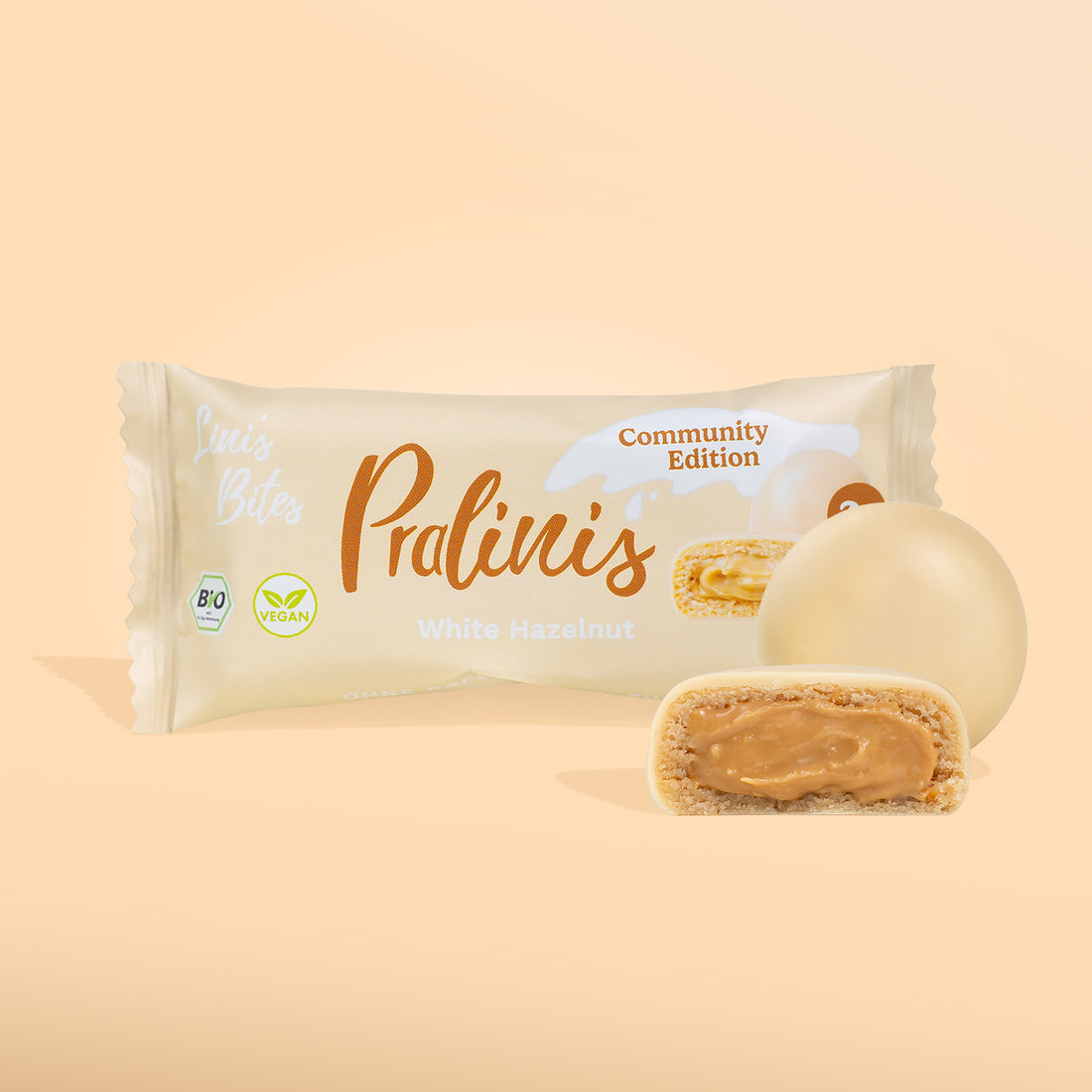 Bio Pralinis White Hazelnut – Community Edition (12er Box)