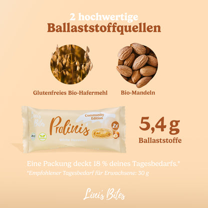 Bio Pralinis White Hazelnut – Community Edition (12er Box)