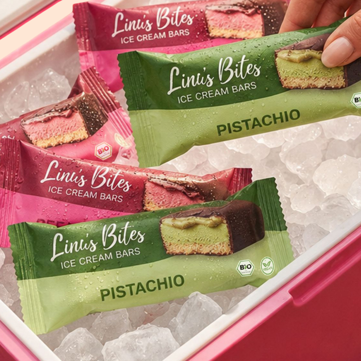 Bio Ice Cream Bars Creamy Raspberry (4er Box)