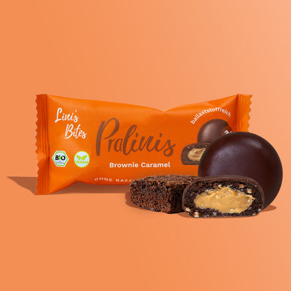 Bio Pralinis Brownie Caramel (12er Box)
