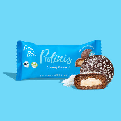 Organic Pralinis Creamy Coconut (box of 12)