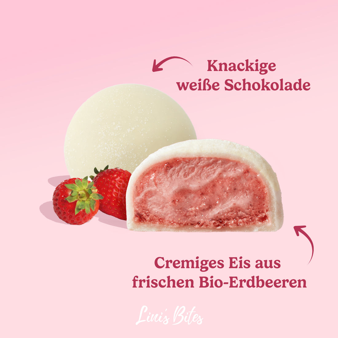 Bio Pralinis Gelato White Strawberry (10 Stück)