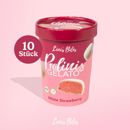 Bio Pralinis Gelato White Strawberry (10 Stück)