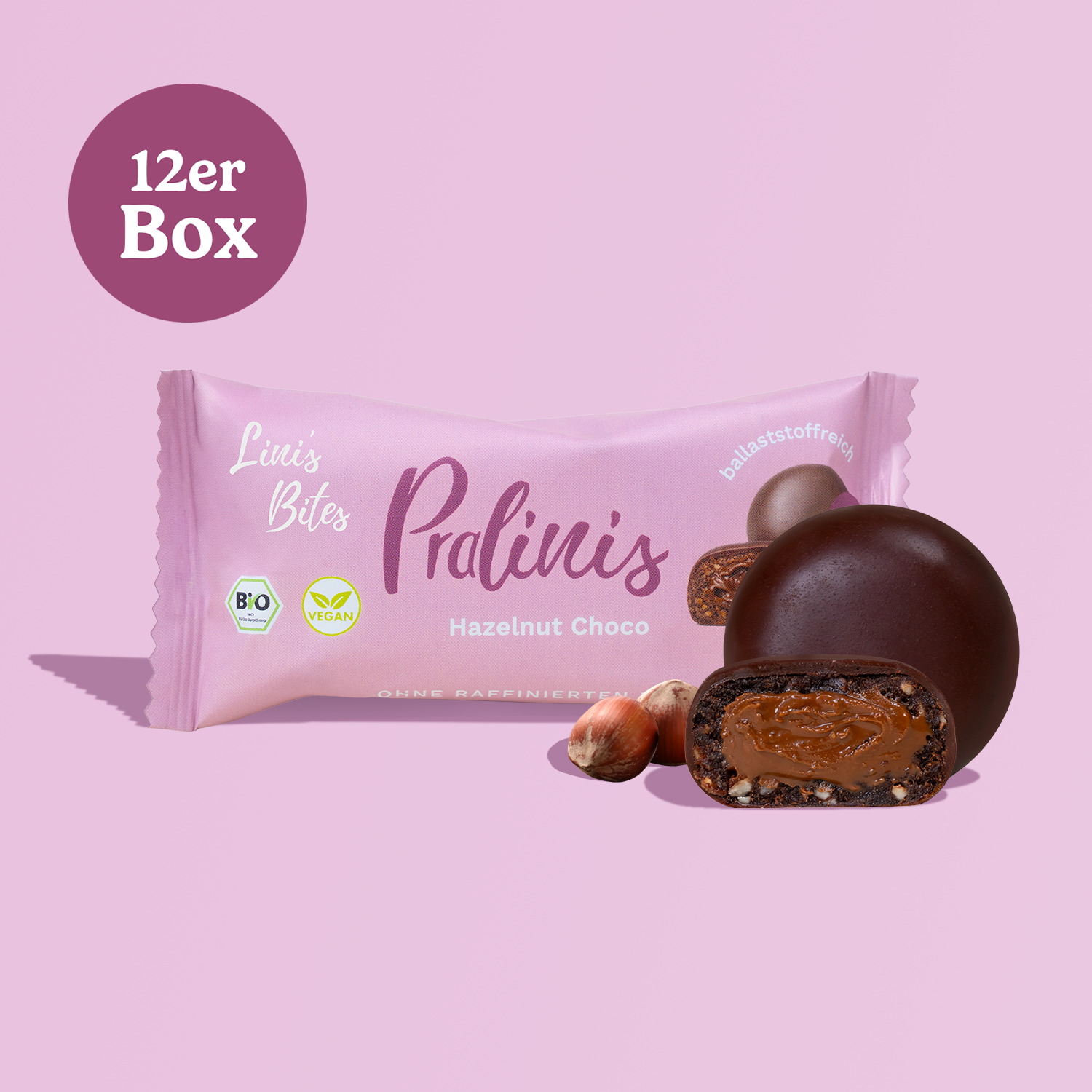 Bio Pralinis Hazelnut Choco (12er Box)