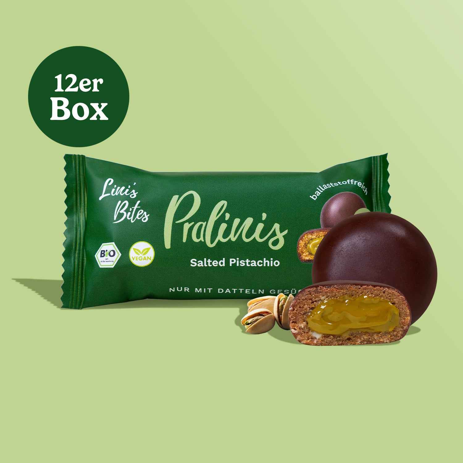 Bio Pralinis Salted Pistachio (12er Box)