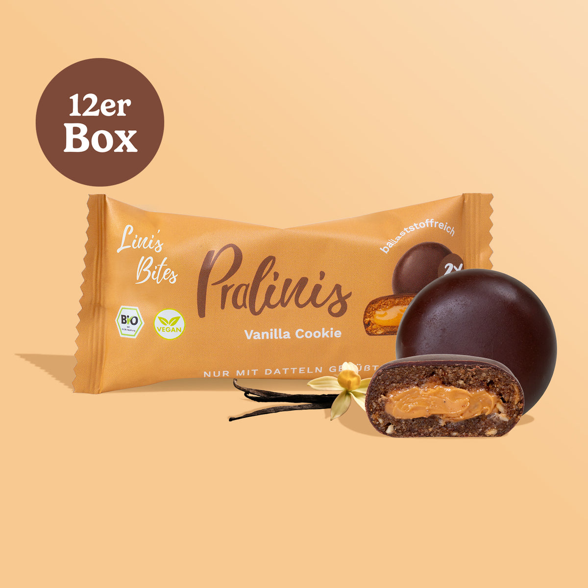 Bio Pralinis Vanilla Cookie (12er Box)