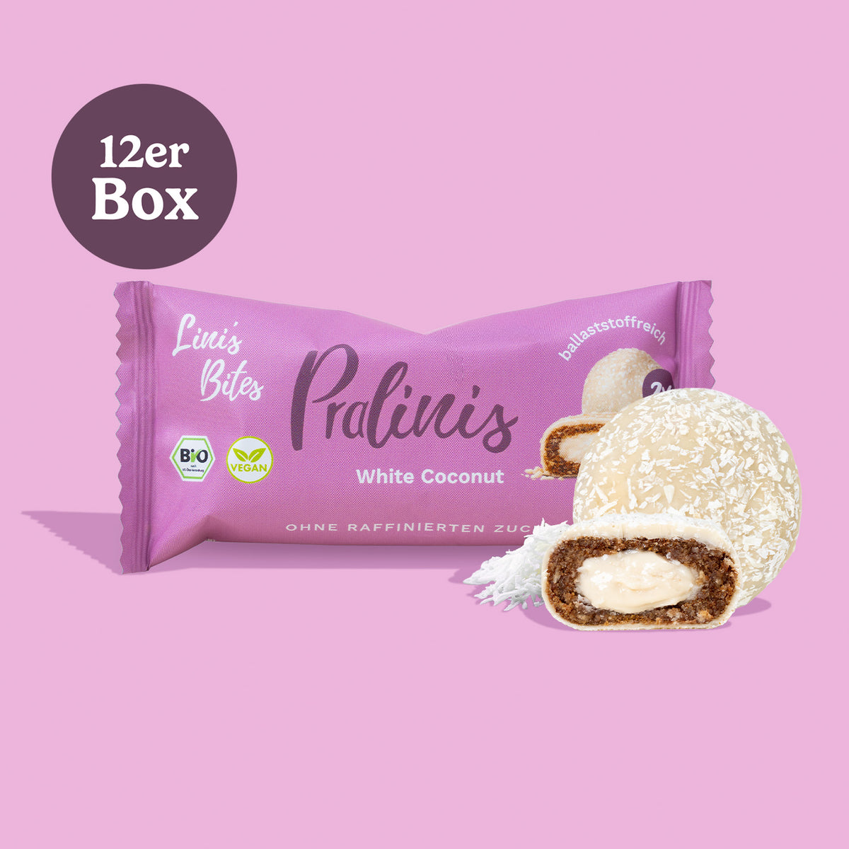 Bio Pralinis White Coconut (12er Box)