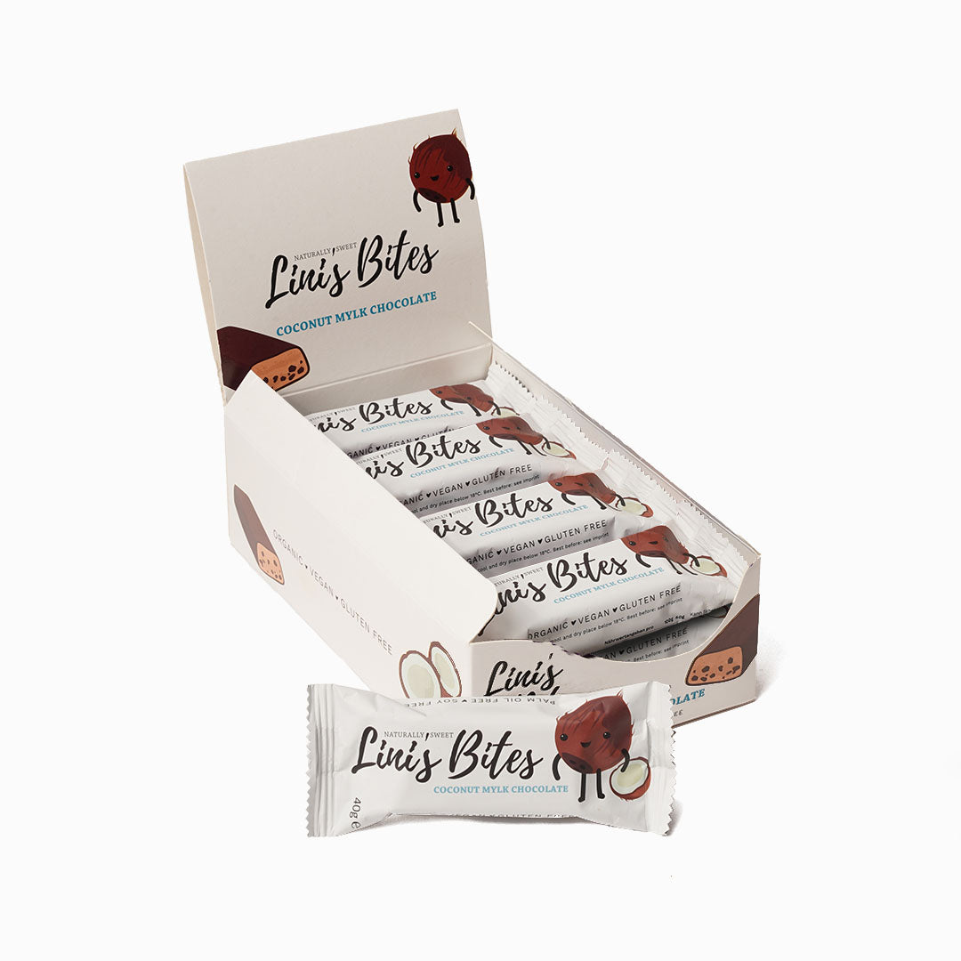Tablette de Chocolat Noix de Coco Mylk - Biologique (Boîte de 12)